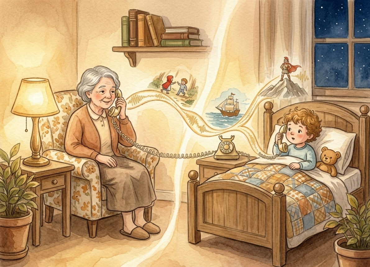 Grands-parents et proches enregistrent des histoires à distance